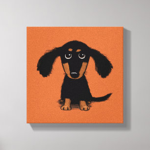 Toile Jeune Dachshund à Poil Long