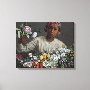 Toile Jeune femme avec des pivoines Fré dé ric Baz