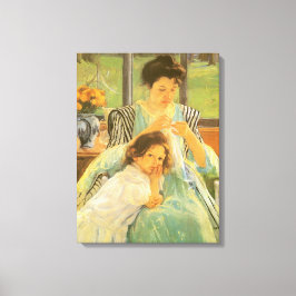 Toile Jeune Mère cousant par Mary Cassatt, Art ancien