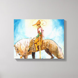 Toile Jeune prince sur un cheval