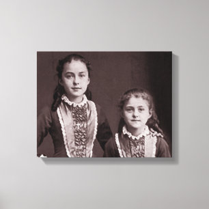 Toile Jeune Saint-Thérèse de Lisieux et soeur Céline.