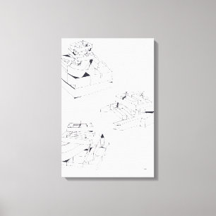Toile Jeux du bâtiment 3 lettres empilantes BoDrawing 18