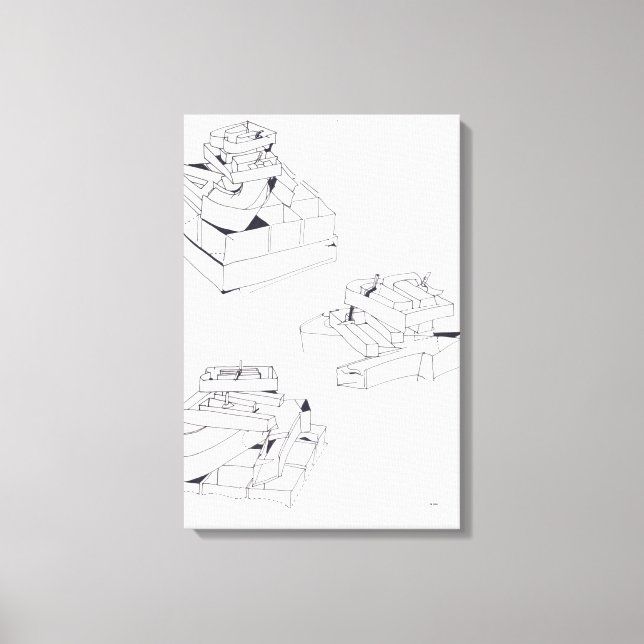 Toile Jeux du bâtiment 3 lettres empilantes BoDrawing 18 (Recto)
