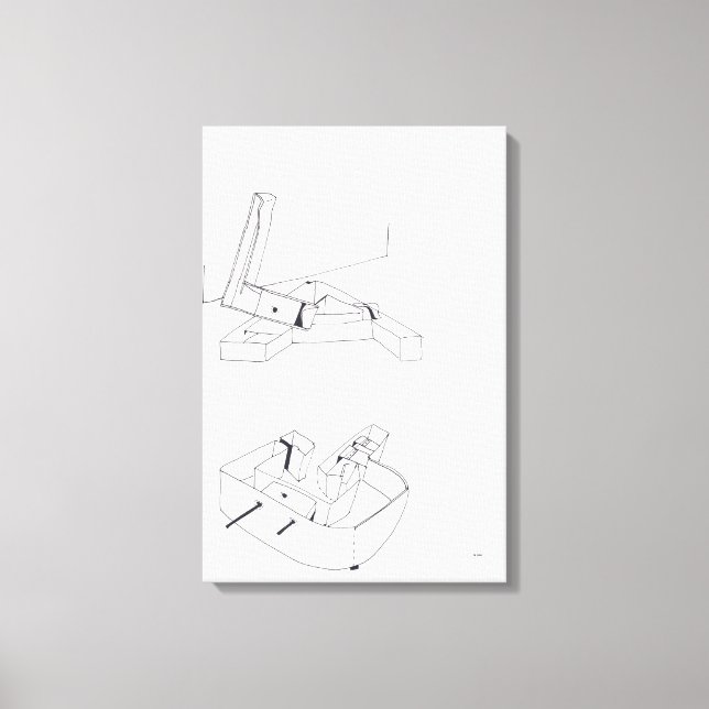 Toile Jeux du bâtiment GAL Monogramme Dessin 16 Canvas (Recto)