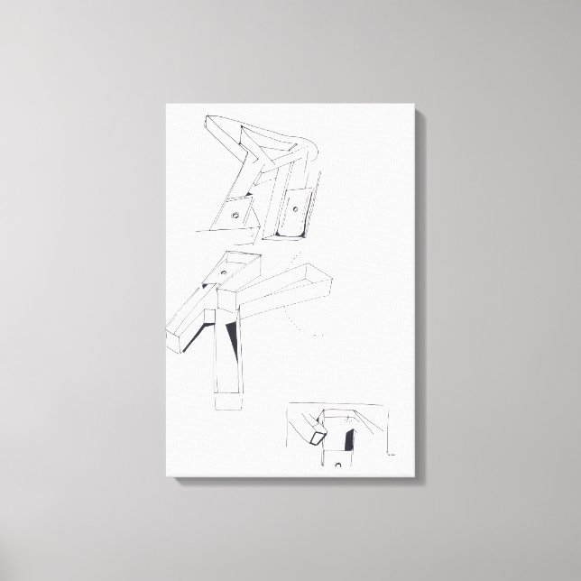 Toile Jeux du bâtiment K Monogramme Dessin 19 Canvas (Recto)