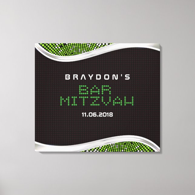 Toile JEUX VIDÉO Barre Mitzvah Carte d'accès mémoire (Recto)
