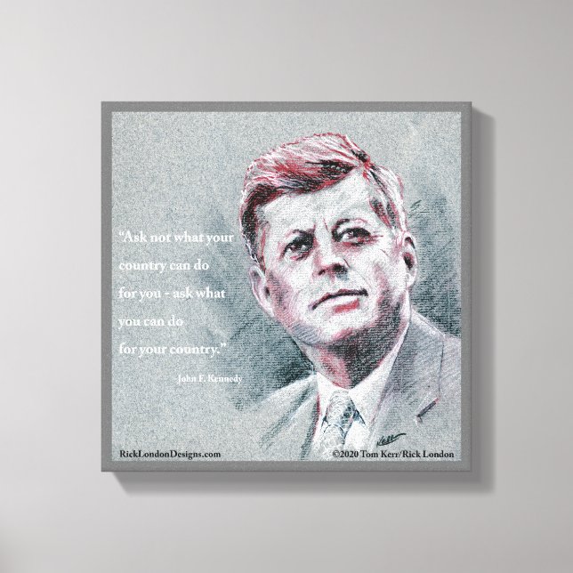Toile JFK & Citation (Recto)