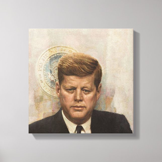 Toile JFK et sceau présidentiel (Recto)