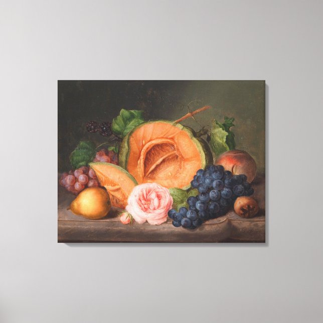Toile Johann Geor Seitz Still Life avec Citrouille et Ro (Recto)