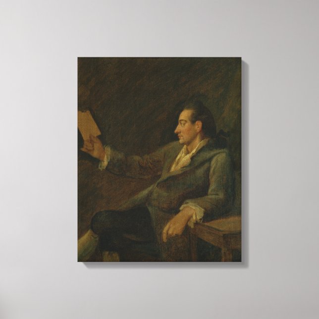 Toile Johann Wolfgang von Goethe, 1775 (Recto)