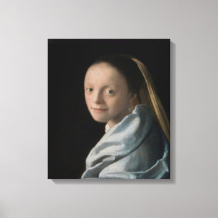 Toile Johannes Vermeer - Étude d'une jeune femme