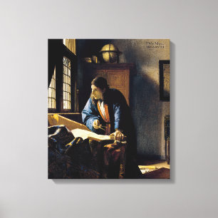 Toile Johannes Vermeer - Le géographe
