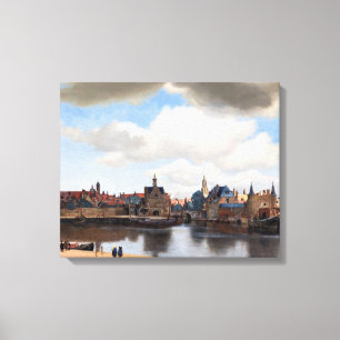 Toile Johannes Vermeer - Vue de Delft