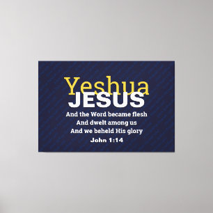 Toile John 1:14 JÉSUS WORD EST DEVENU FLESH Christia