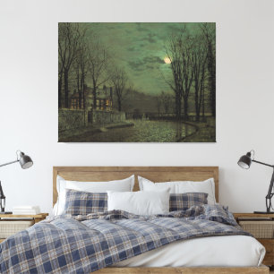 Toile John Atkinson Grimshaw - Clair de lune de novembre