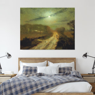 Toile John Atkinson Grimshaw - Un paysage au clair de lu