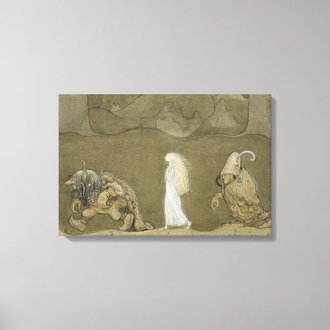 Toile John Bauer - La princesse et les trolls (Recto)