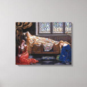 Toile John Collier la beauté de sommeil