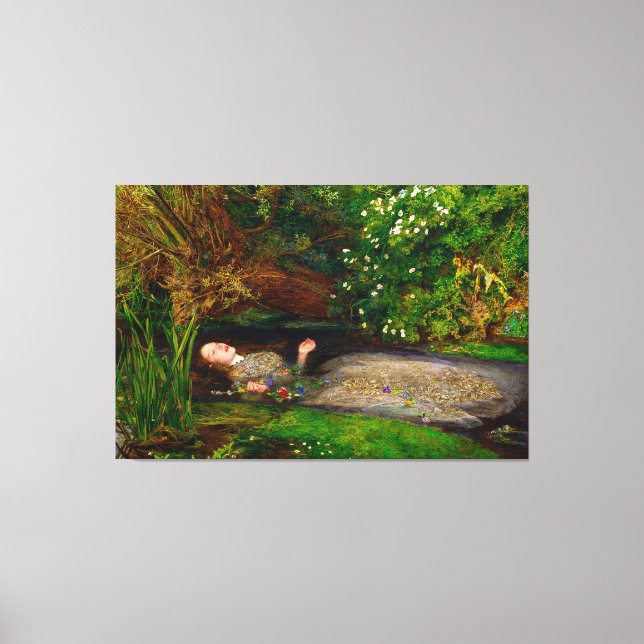 TOILE JOHN EVERETT MILLAIS - OPHELIA - 1851-1852 - (Recto)
