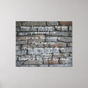 Toile John Piper "Embrassez votre vie" sur un