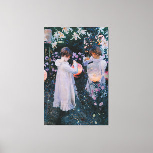 Toile John Singer Sargent, Carnation, Lily, Lily, Rose