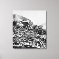 Johnstown Flood Train Wreck Vintage 1889