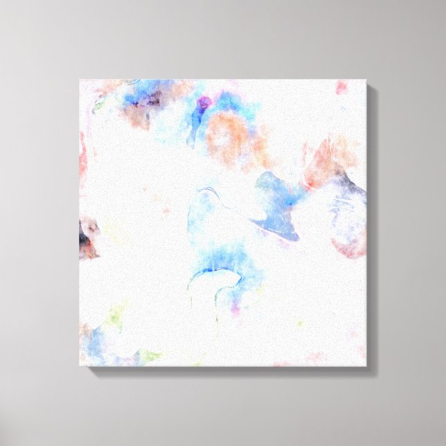 Toile Joli Abstrait Pastels Watercolor Art (Recto)