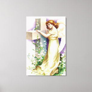 Toile Joli Ange Et Croix