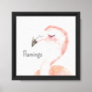 Toile Joli Animal Oiseau Flamant Rose