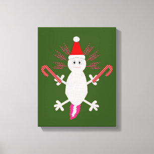 Toile Joli Axolotl de Noël