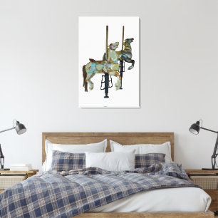 Toile Joli Joyeux Parcours Carrousel Chevaux
