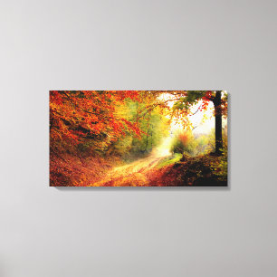 Toile Joli Levier D'Automne Sur La Voie De Campagne