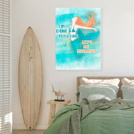 Toile Joli Orange Turquoise Fait Adulte Soyons Mermaids