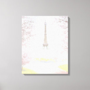 Toile Joli Paris aux pastels