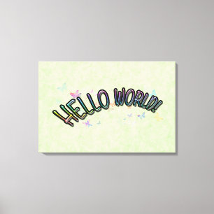 Toile Joli Rainbow Hello World
