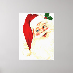 Toile Joli rire vintage père Noël