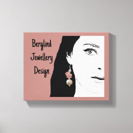 Toile Joli visage de fille stylisée illustration de mode