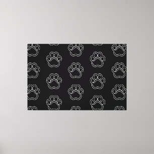 Toile Jolie empreinte de patte animal amateur de chien c