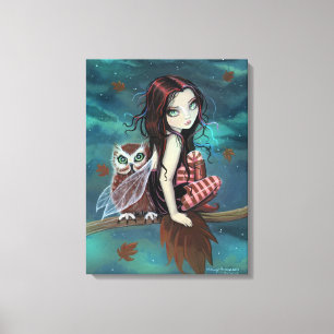 Toile Jolie Fée Gothique et Art Fantastique de Hibou