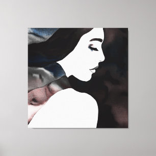 Toile Jolie fille dans une écharpe