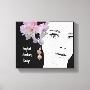 Toile Jolie fille quirky visage illustration de mode art