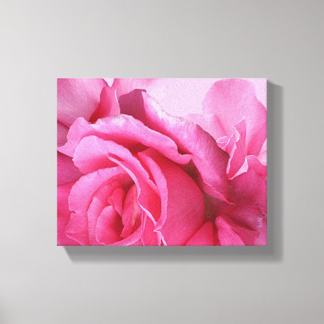 Toile Jolie fleur de rose rose stylée florale moderne  (Recto)