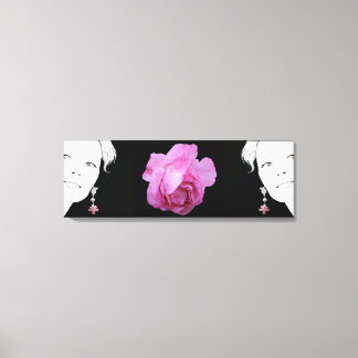 Toile Jolie rose rose jumelle filles mode illustration
