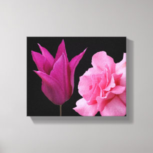 Toile Jolie tulipe rose fleur simple florale moderne