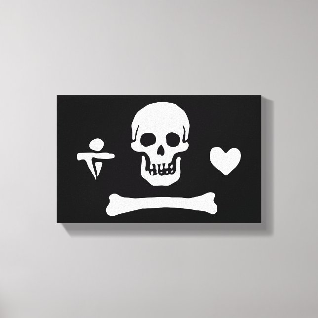 Toile Jolly roger du drapeau de Stede Bonnet Pirate (Recto)