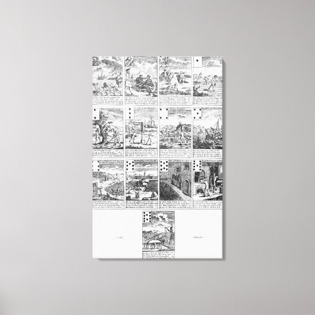 Toile Jouer aux cartes satirique "bulles" entreprises (Recto)