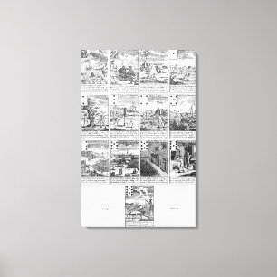 Toile Jouer aux cartes satirique "bulles" entreprises