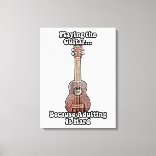 Toile Jouer de la guitare parce que l'adultère est diffi