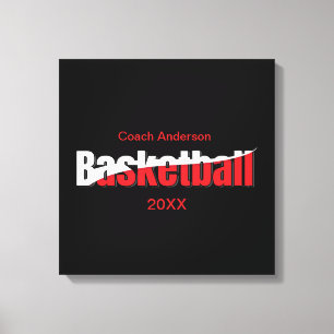 Toile Joueur de Basket-ball Abstrait Swish - Word Art