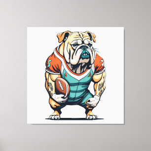 Toile Joueur de basketball amateur de chiens
